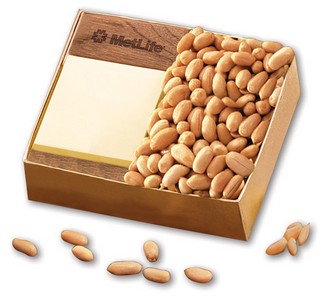 Walnut Post-it Note Holder in Gift Box with Virginia Peanuts 