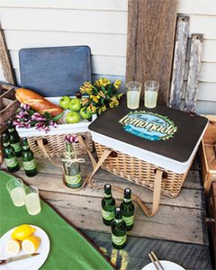 'Canasta Grande' Wicker Basket, (Natural Willow with Brown Lid &  