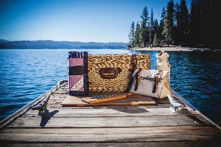 'Charleston' Picnic Basket, (Natural Canvas) 