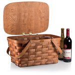 Prairie Picnic Basket, (Natural Wood)