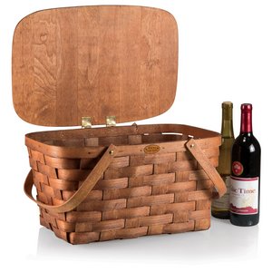 'Prairie' Picnic Basket, (Natural Wood) 