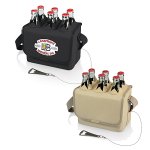 Six-Pack Soft Sided Beverage Tote Removable Dividers - Natural 