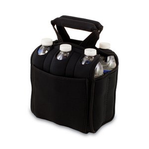 'Six Pack' Beverage Carrier, (Black) 
