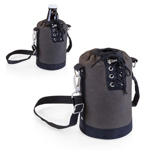 Insulated Growler Tote, (Grey with Black) 