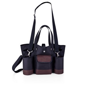Wine Country Tote-Wine & Cheese Tote, (Black with Merlot Trim) 