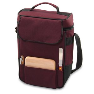 'Duet' Wine & Cheese Tote, (Burgundy) 