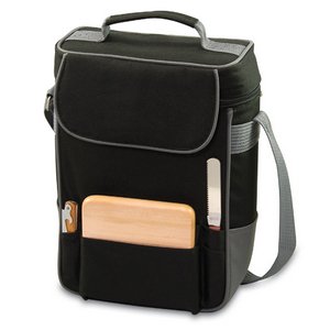 'Duet' Wine & Cheese Tote, (Black with Grey) 