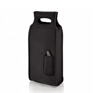 'Samba' 2-Bottle Wine Tote, (Black) 