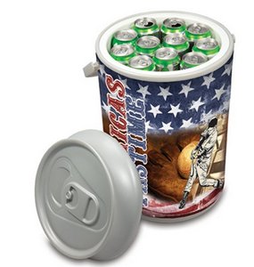 Mega Can Cooler, (Silver with no printed design) 
