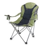 Reclining Camp Chair, (Sage Green with Dark Grey)