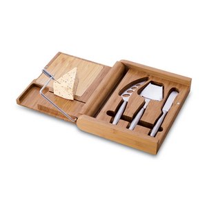'Soir?e' Cheese Board & Tools Set with Wire Cutter 
