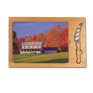 'Icon' Glass Top Serving Tray & Knife Set, (Vermont Design) 