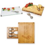 'Concerto' Glass Top Cheese Board & Tools Set 