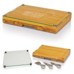 'Concerto' Glass Top Cheese Board & Tools Set 