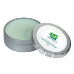 Focus Essential Oil Infused Soy Wax Candle Small Push Tin Silver