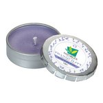 Tranquility Candle Small Push Tin Silver