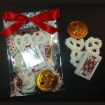 Chocolate Covered Pretzel and Chocolate Playing Card