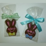 Chocolate Bowtie Bunny wrapped in Cello