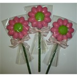 Cosmos Chocolate Flower Pop Tied with a Bow
