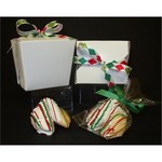 Holiday Chocolate Covered Fortune Cookie 1/2 Pint Take Out Pail