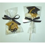 Chocolate Graduation Cap and Diploma with Foiled Horseshoe