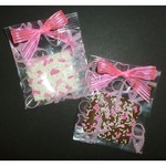 Chocolate Dipped Gram Cracker in Awareness Ribbon Cello Bag