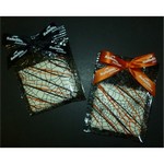 Halloween Chocolate Dipped Graham Square Drizzle in Orange/Black