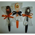 Halloween Theme Chocolate Brew Spoons In Orange and Black