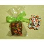 Halloween Chocolate Crispie Bites in Cello, Tied with Bow
