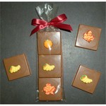 Autumn Triple Chocolate Layered Squares with Candy Coating