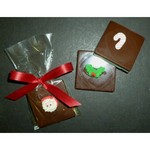 Christmas Single Chocolate Layered Square with Candy Coating