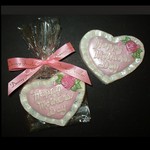 Mothers Day Chocolate Heart Hand Painted - In Cello with Bow