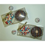Baseball Chocolate Dipped Fancy Cookie with Confetti  2 Pack