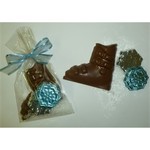 Chocolate Ski Boot in the Snow