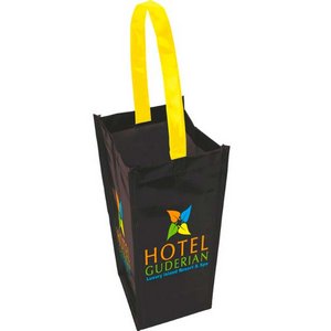 Laminated Non-Woven 1 Bottle Wine Tote Bag 