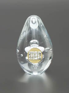 Purity Art Glass Mini Glass Egg Shape Award 