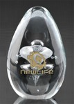 Purity Art Glass Mini Glass Egg Shape Award 