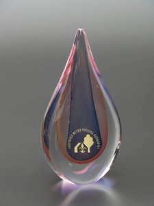 Teardrop Art Glass Award 