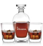 Three Piece Rossini Double Old Fashion Set - Deep Etched