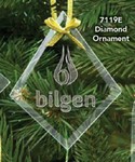 Diamond Etched Ornament 4 in.