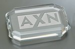 Deep Etched Faceted Rectangle Paperweight
